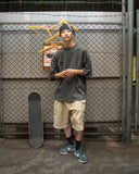 BIG SKULL × ODD TAPE
 DUB MONK T-shirts - CHARCOAL