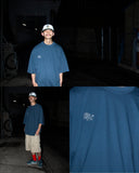 BIG SKULL × ODD TAPE
 DUB MONK T-shirts - NAVY