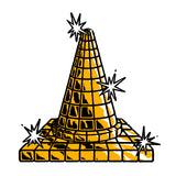 GOLD TIGER CONE T-shirts - Daniel Shepard × ODDTAPE