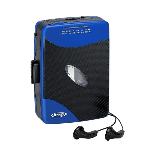 Portable Cassette Player BLUE - JENSEN