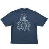 BIG SKULL × ODD TAPE
 DUB MONK T-shirts - NAVY