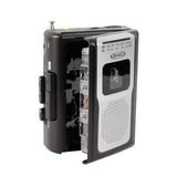 Jensen CR-100TE Retro Portable Radio Cassette Recorder - BLACK